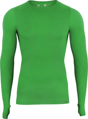 Produktbild von Baselayer Longsleeve Unterzieh-Shirts Langarm Seamless - WARM UP -, Herren Sport Shirts – Grün – Gr.: L/XL