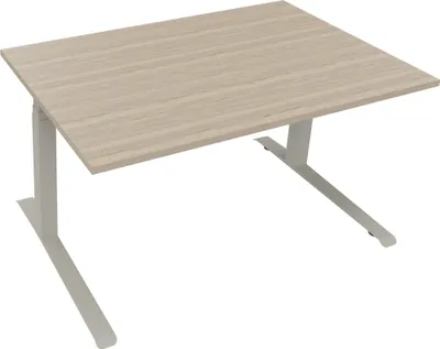 Produktbild von Sitz-/Stehtisch Kufe Doppels. Quad. B1400xT900xH645-1275 si/Eiche Nat
