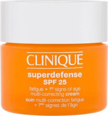 Produktbild von Clinique Superdefense Broad Spectrum SPF 25 Fatigue + 1st Signs Of Age Multi-Correcting Cream, Frauen, 50 ml, Creme, Mischhaut, ölige Haut, Anti-Aging, Feuchtigkeitsspendend, Schutz, Topf