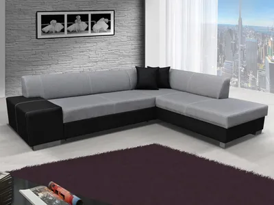 Produktbild von Design Ecksofa Schlafsofa Bettfunktion Couch Leder Textil Polster Sofas Neu 8984