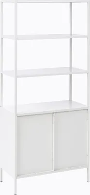 Produktbild von BELIANI Büroschrank Hellgrau Metall Stahl mit Türen Regalfächern Modernes Design Industrial Style Aktenschrank Dokumentenschrank für Homeoffice Büro