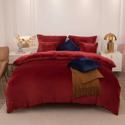 Produktbild von Weiche und bequeme Bettwäsche, Plüsch Bettwäsche Bettbezug mit Kissenbezug Set 220x200cm COZY