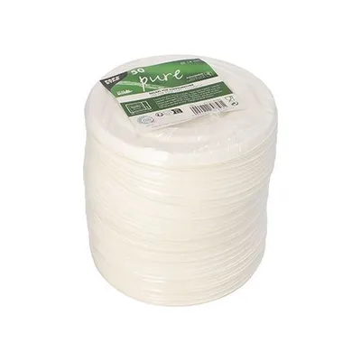 Produktbild von 400 Papstar Deckel für Suppenbecher, Zuckerrohr pure Ø 14 cm weiss 89858