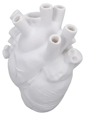 Produktbild von Anatomischer Herz-Pflanzgefäß aus Kunstharz, gotische Vase, kreativer Blumentopf mit exquisiter Schnitzerei, kräftiges künstlerisches Dekor für Zuhaus