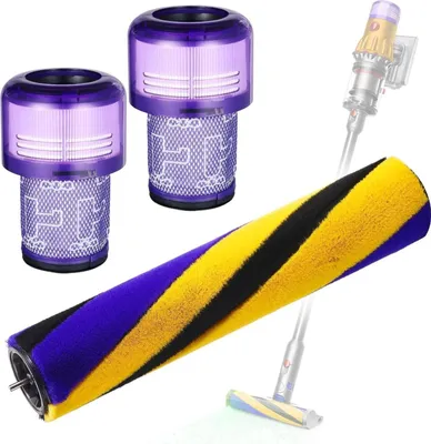 Produktbild von V12 Bürste für V12 Detect Slim Absolute Bürstenwalze Bürsten, Staubsauger Rolle Ersatzteile, Softwalzen Bodendüse Zubehör mit HEPA Filter,Für Dyson V12 Staubsauger Bodenreinigung