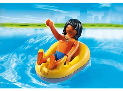 Image de PLAYMOBIL summer fun 6676 vacancier et bouee de rafting