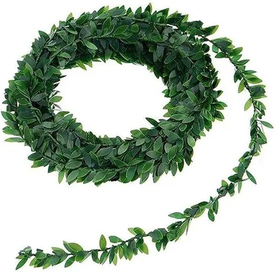 Immagine prodotto di Ghirlanda di foglie artificiali per decorazioni domestiche e sposi - 7,5 metri - grande - verde
