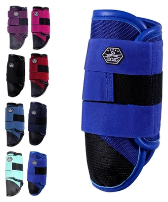 Produktbild von 1 Paar Vorderbein-Gamaschen für Eventing, Größe: L, Farbe: Kobaltblau