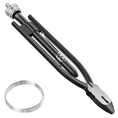 Produktbild von Sicherheitsdraht Zange 9 Zoll – Drahtverdrillwerkzeug inkl. 15m 0,8mm Draht | Für Flugzeug & Industrie