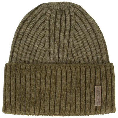 Göttmann breitgestrickte Mütze mit Umschlag Made in Italy in grün
