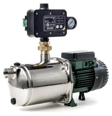 Produktbild von DAB EuroInox 40/50 M + DAB Control-D Hauswasserautomat - 4.800 L/Std. - 1200W - Förderhöhe 58 m - Rostfreier Stahl - Geräuscharm - Bewässerung
