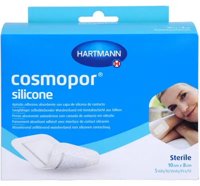 Image de Cosmopor silicone pansement 8x10 cm 5 pces