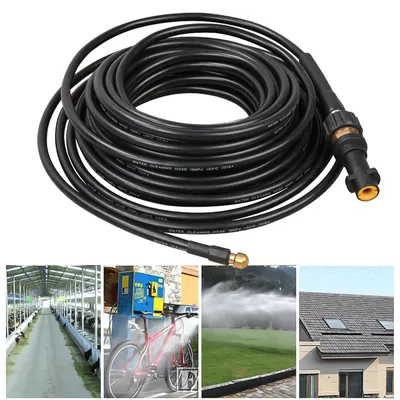 Produktbild von Lospitch 10m 180bar Rohrreinigungsschlauch Rohrreinigungsset fuer Kaercher Anschluss Bajonett Rohrreiniger inkl Adapter Schlaeuche