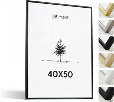 Fotolijst 40x50 cm Aluminium Schwarz Wandmontage