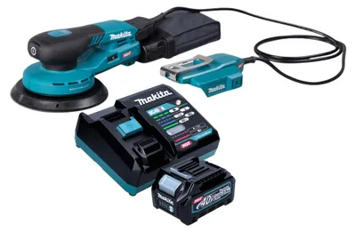 Produktbild von Makita BO 004 CGD101 Akku Exzenterschleifer 40 V max. 150 mm 3,0 mm Hub Brushless + 1x Akku 2,5 Ah + Ladegerät