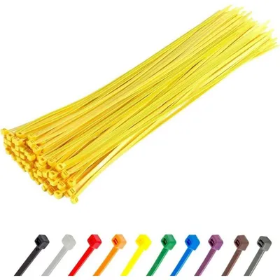 Produktbild von Kabelbinder Gelb 370 mm x 4,8 mm 100 Stück UV Beständig 22,2 kg Zugfestigkeit