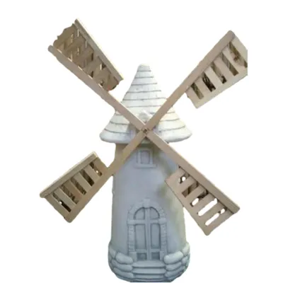 Productafbeelding van Mooie, grote windmolen, ideaal als decoratie voor de tuin of het terras. Gemaakt van steengietwerk, nieuw, vorstbestendig en weerbestendig. Geschikt voor tuinontwerp. Artikelnummer: PO-378