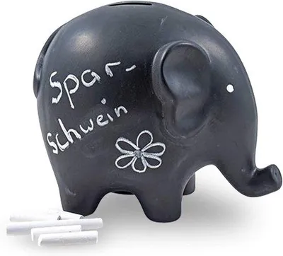 Produktbild von Famanu Spardose Elefant mit Kreide zum Beschriften - Keramik