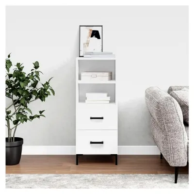 Produktbild von Weißes Sideboard 34,5 x 34 x 90 cm Holzschrank & Aufbewahrung