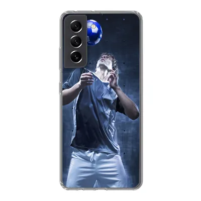 Produktbild von MuchoWow® Handyhülle Schutzhülle Hülle für Samsung Galaxy S21 FE Hochbegabter Fußballer Silikon Softcase Handy Hülle - Mobiltelefonhülle