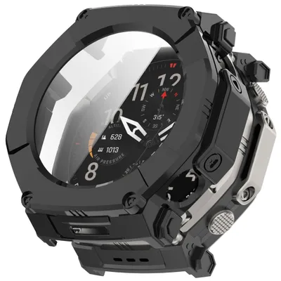 Obrázok produktu pre Puzdro na inteligentné hodinky + ochranné sklo pre Amazfit T-Rex Ultra 2 Full Cover Case, čierne