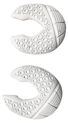 Produktbild von INF Weisse Gummi-Fersenpads Antirutsch zuschneidbar für Schuhe 2 Stück Klein