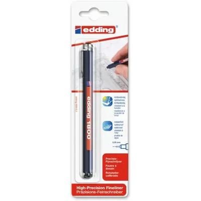 Obrázek produktu pro edding 1800 přesný popisovač s jemným hrotem černý 0,25 mm (balení po 1 blistru)