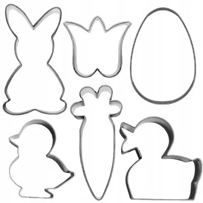 Produktbild von EkoForemki Ostern Keksausstecher Set 6 Stück Tierformen