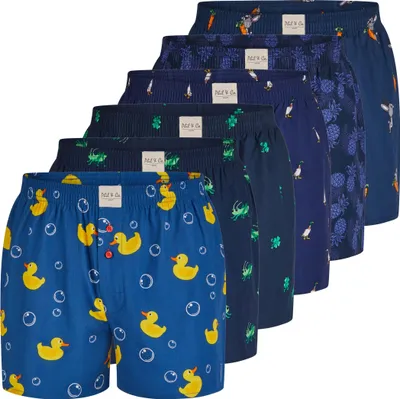 Produktbild von Phil & Co. Berlin Herren Boxer 6-Pack Prints - Set 9 - Größe XL