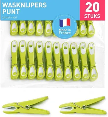 Produktbild von Umweltfreundliche Waschklammern ohne Druck - Stabile Soft Grip Clips - 20 Stk Grün
