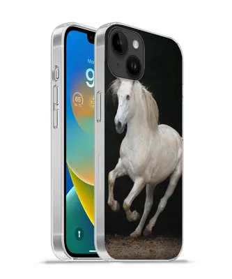 Produktbild von MuchoWow® Handyhülle Schutzhülle Hülle für Apple iPhone 14 Plus - Soft case Pferde - Schwarz - Porträt Silikon Softcase Handy Hülle - Abbildung
