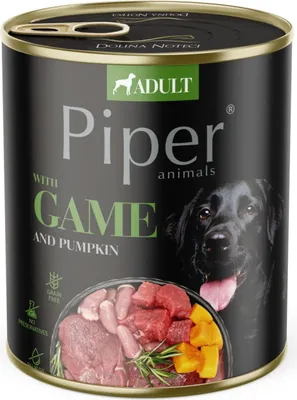 Zdjęcie produktu dla Karma mokra dla psa PIPER Dziczyzna z dynią 800g