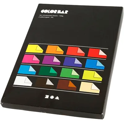 Produktbild von Creativ Company Farbkarton A4 Bastelpapier bunt 160 Blatt