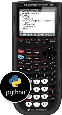 Image de Calculatrice Graphique Texas Instruments TI-82 Advanced Edition Python, Ecran Couleur, Type de poche, Alimentation Pile, 0,202 kg