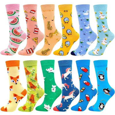 Imagen del producto de Solidchoice: Calcetines coloridos con diseños divertidos para adultos