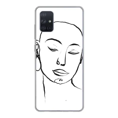 Produktbild von MuchoWow® Handyhülle Schutzhülle Hülle für Samsung Galaxy A71 Frau - Gesicht - Porträt Silikon Softcase Handy Hülle - Kartenbesitzer