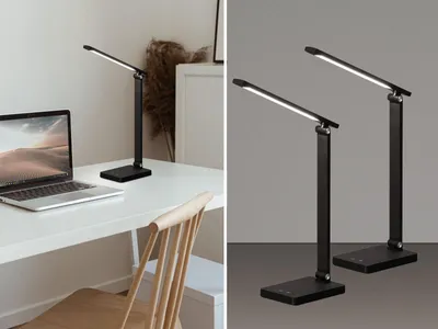 Produktbild von 2er SET Akku LED Schreibtischlampen kabellos - Bürolampen & Arbeitsplatzleuchten