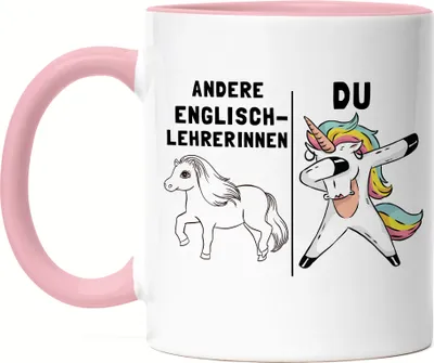 Produktbild von Andere Englischlehrerinnen Du Tasse Rosa Pferd Einhorn Humor Lustig Unicorn Geschenk Apotheke