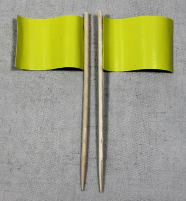 Produktbild von Party-Picker Flagge Uni Gelb Papierfähnchen in Spitzenqualität 25 Stück Beutel