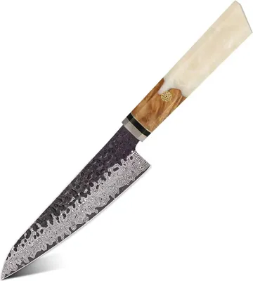 Immagine prodotto di Coltello da cucina damascato AI-37362 - Petty Bianco KP37362