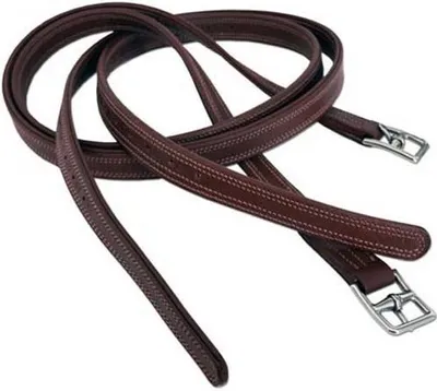 Immagine prodotto di Pessoa - Cinghie per staffe rinforzate in pelle, marroni, 138 cm