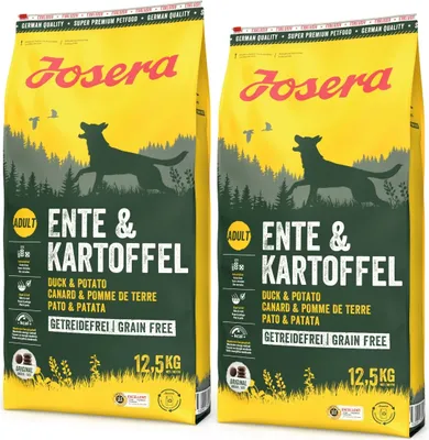 Produktbild von Josera Ente & Kartoffel Trockenfutter für Hunde 2x12,5kg