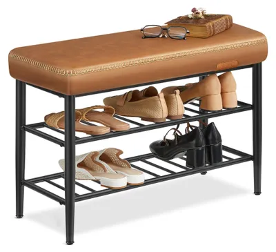 Immagine prodotto di Panca Con Cuciture 30 X 80 X 50 Cm Moderna 135 Kg Portata 135 Kg Pelle Artificiale Con Cuciture