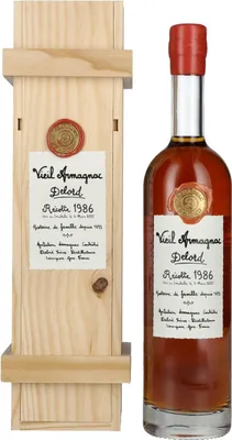 Produktbild von Vieil Armagnac Delord Vintage Récolte 1986 40% Vol. 0,7l in Holzkiste