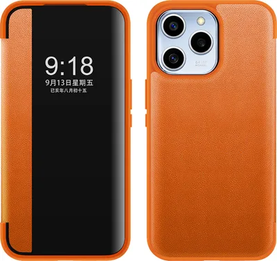 Produktbild von Honor 60 SE Hülle, Schlank Kunstleder Klapp Ledertasche Schutzhülle für Honor 60 SE Orange