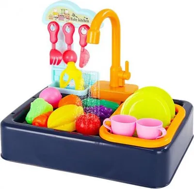 Immagine prodotto di Luna lavello da cucina 20 pezzi lavello da cucina per bambini con acqua stoviglie gioco cibo