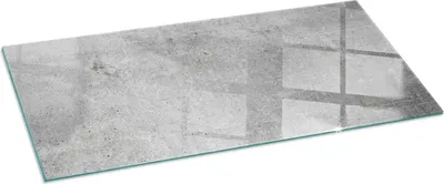 Produktbild von Glasbodenplatte für 125x50 cm – Kaminofen – Kaminplatte Glas – Schutzglas – Funkenschutzplatte –Glasbodenplatte Feuerfeste – Hitzeschutzplatte – Bodenschutz aus Glas – Rohbetonstruktur