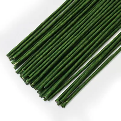 Produktbild von Blumendraht 80 Stück, 12 Zoll, 3mm Durchmesser, 18 Gauge, Grüner Papierumwickelter Draht für Blumensträuße