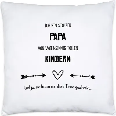 Produktbild von Stolzer Papa Tolle Kinder Kissen inkl. Füllung Lustig Sarkasmus Geschenkidee Vatertag Geburtstag