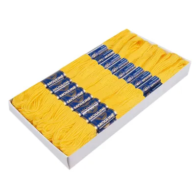 Produktbild von 24 Docken Stickgarn je ca. 8m / Sticktwist 100% Baumwolle Stickerei verschiedene Farbwahl, Farbe :1652 zitronengelb